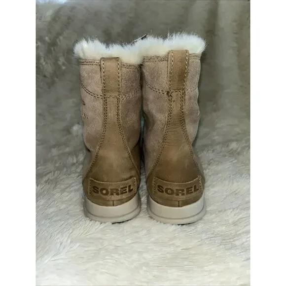 Sorel Suede Faux Fur Lined Boots Size 8 - Picture 4 of 10